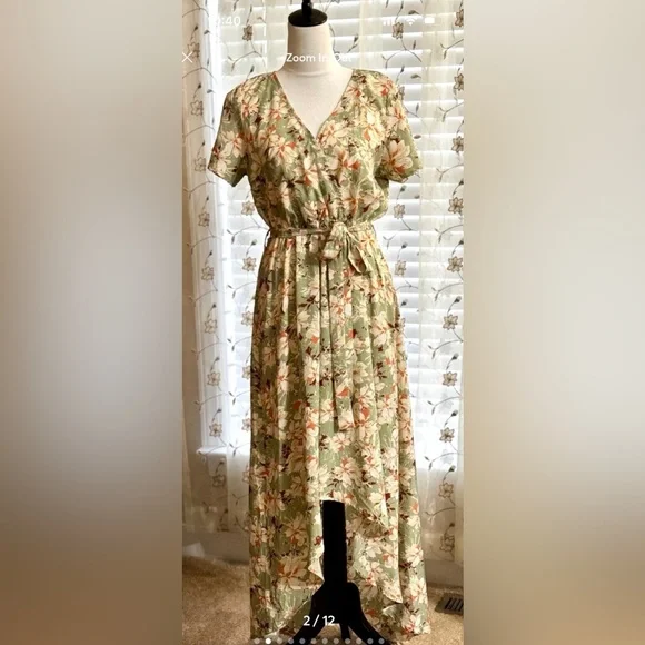 Very Lovely Staccato Hi-Low dress size L Great Colors! - Picture 2 of 12